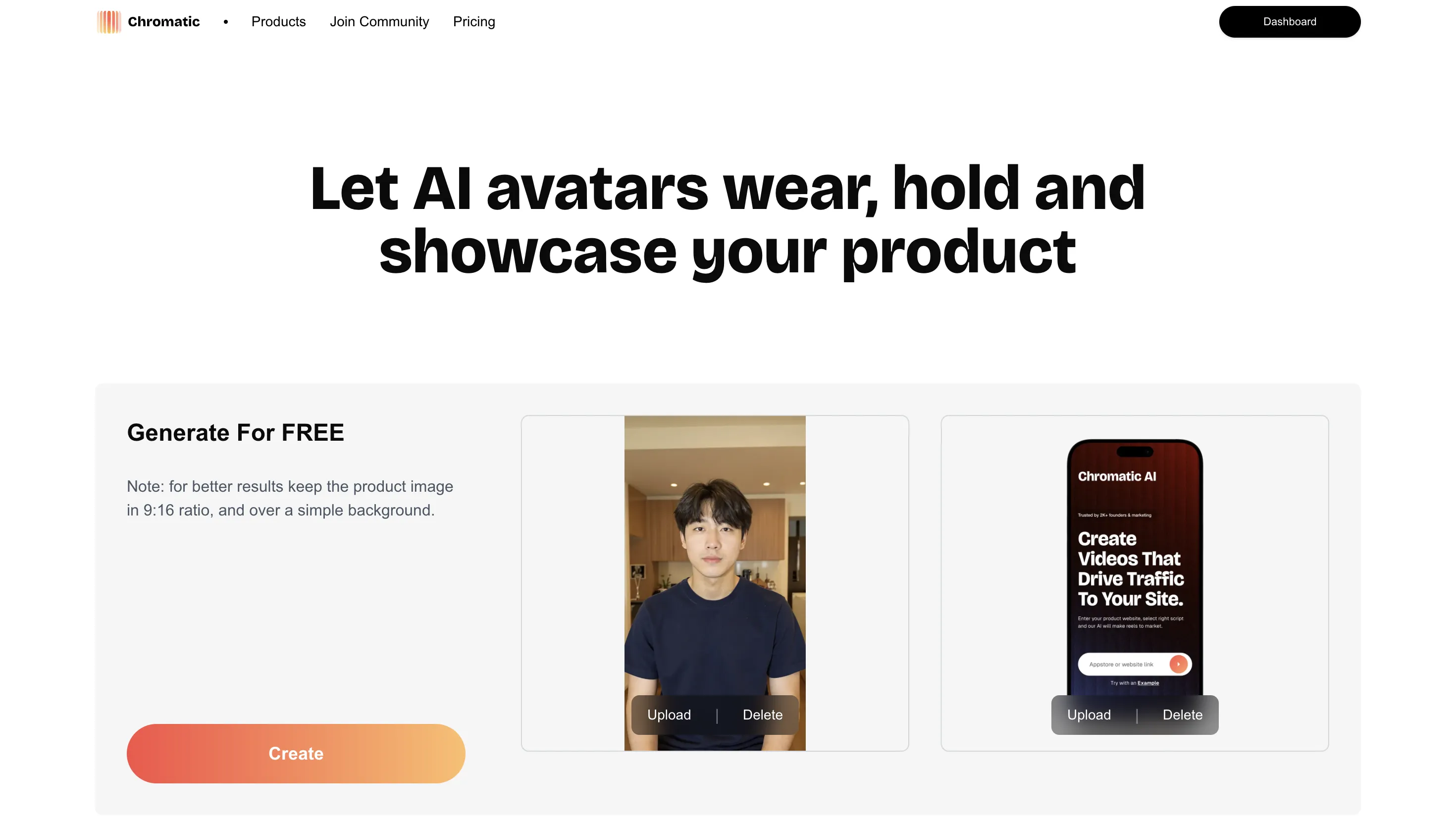 Choose Avatar Interface
